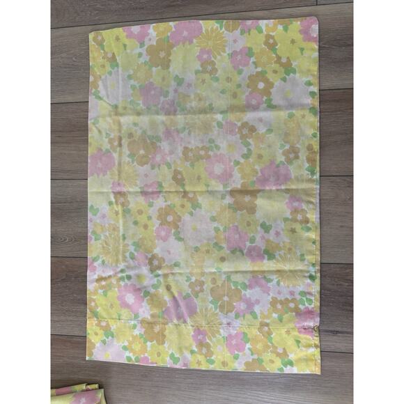 VTG Dan River Dantrel Full Sheet Set 70s Flower Power Hippie Boho Faded - Picture 11 of 16